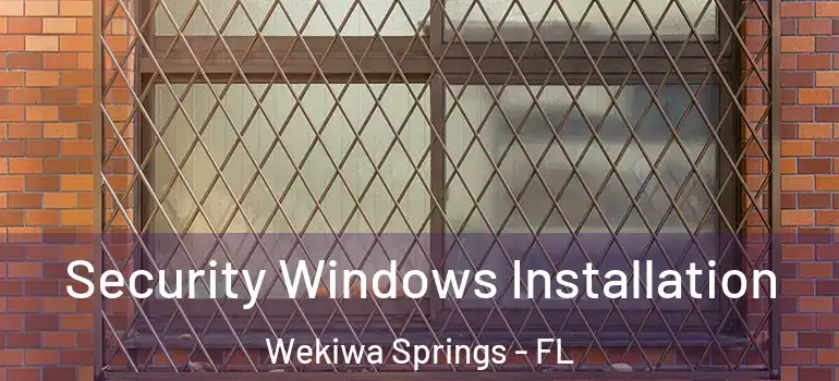  Security Windows Installation Wekiwa Springs - FL