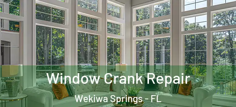 Window Crank Repair Wekiwa Springs - FL