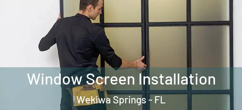  Window Screen Installation Wekiwa Springs - FL